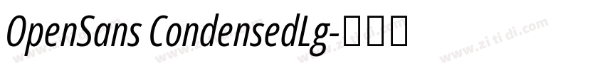 OpenSans CondensedLg字体转换